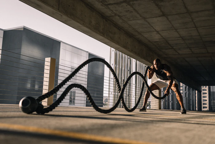 Functional training equipment ready for a workout